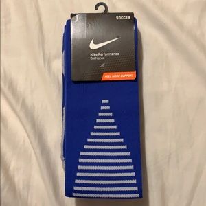 Nike Unisex Soccer Socks sz Medium Blue & Gray